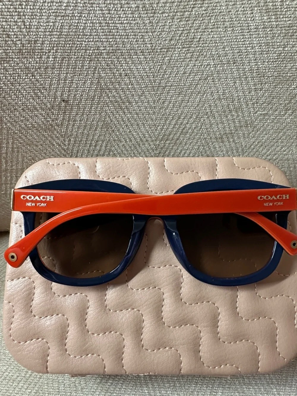 Coach Women's Orange-to-Brown Gradient Cat-Eye Sunglasses - Picture 4 of 12
